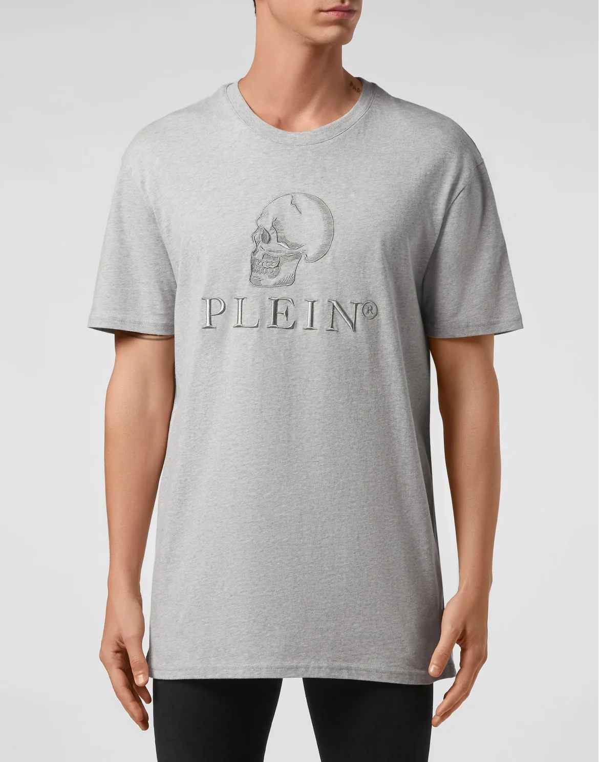 T-shirt Round Neck SS Skull, цвет: Серый