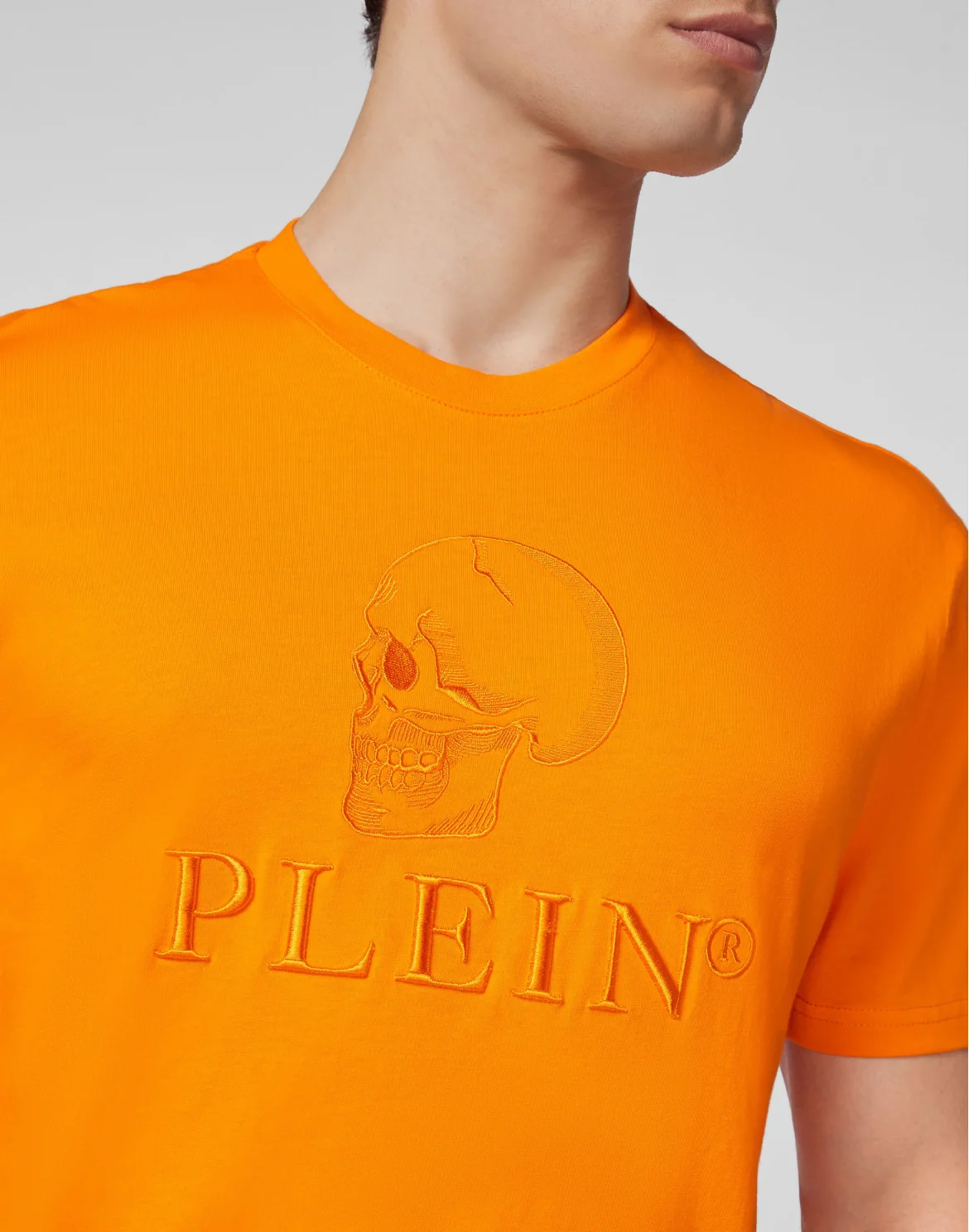 T-shirt Round Neck SS Skull, цвет: Оранжевый