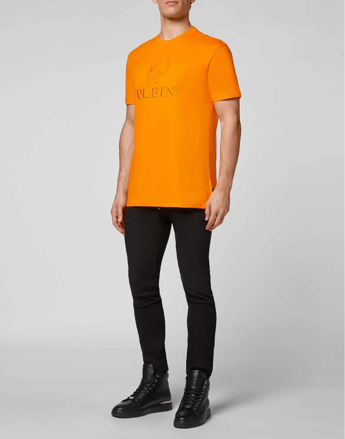 T-shirt Round Neck SS Skull, цвет: Оранжевый