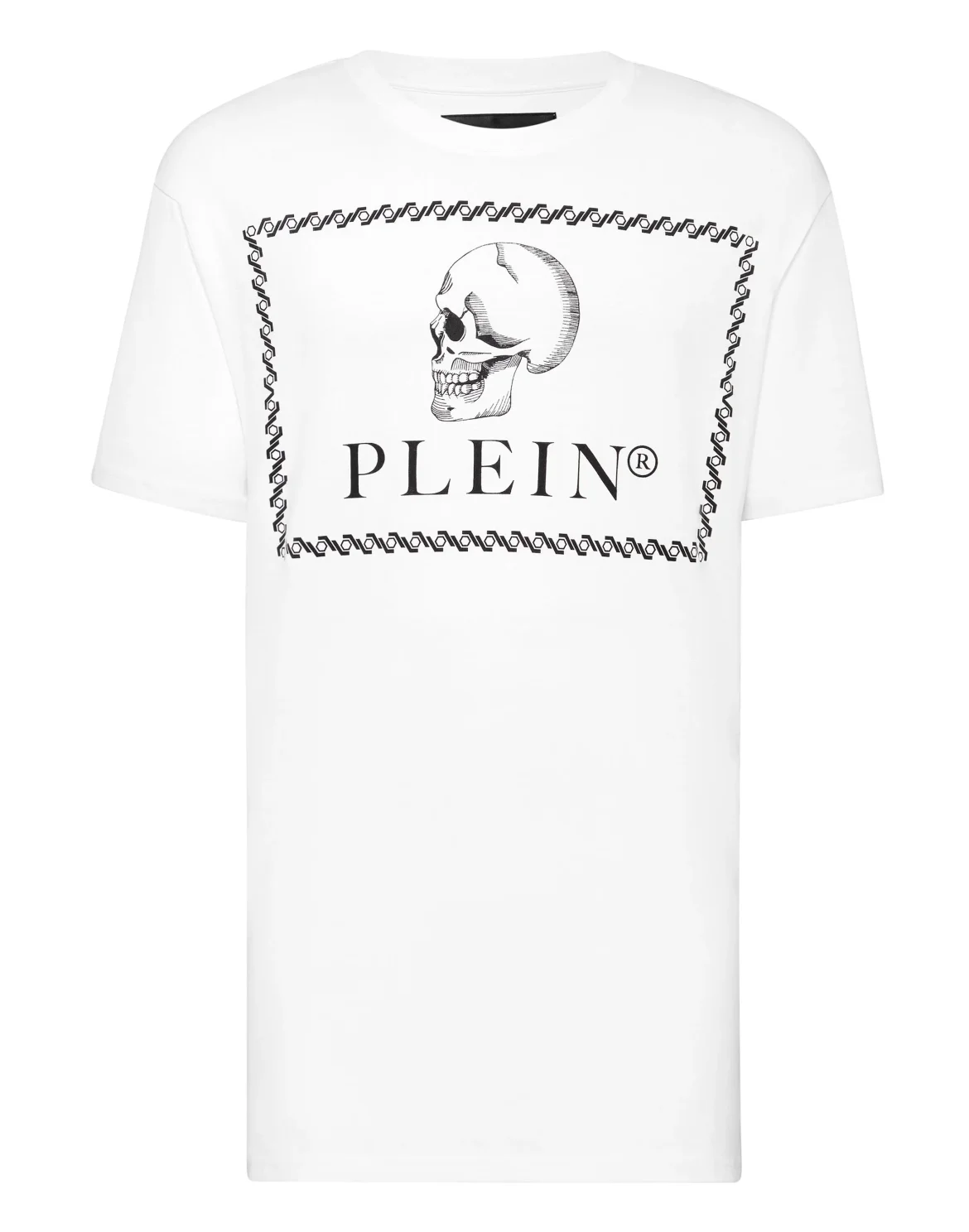 T-shirt Round Neck SS Outline Skull, цвет: Белый
