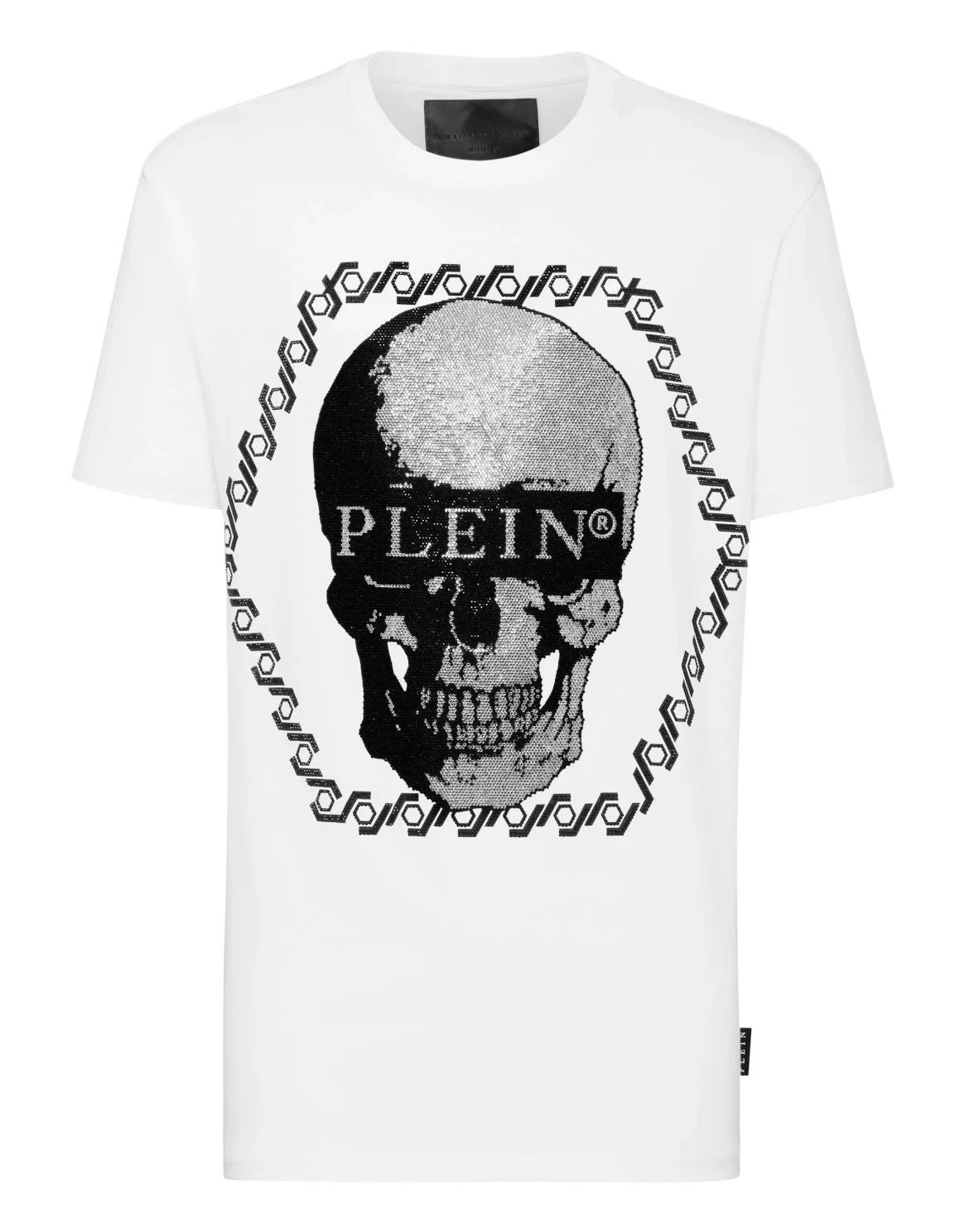 T-shirt Round Neck SS Skull crystal, цвет: Белый
