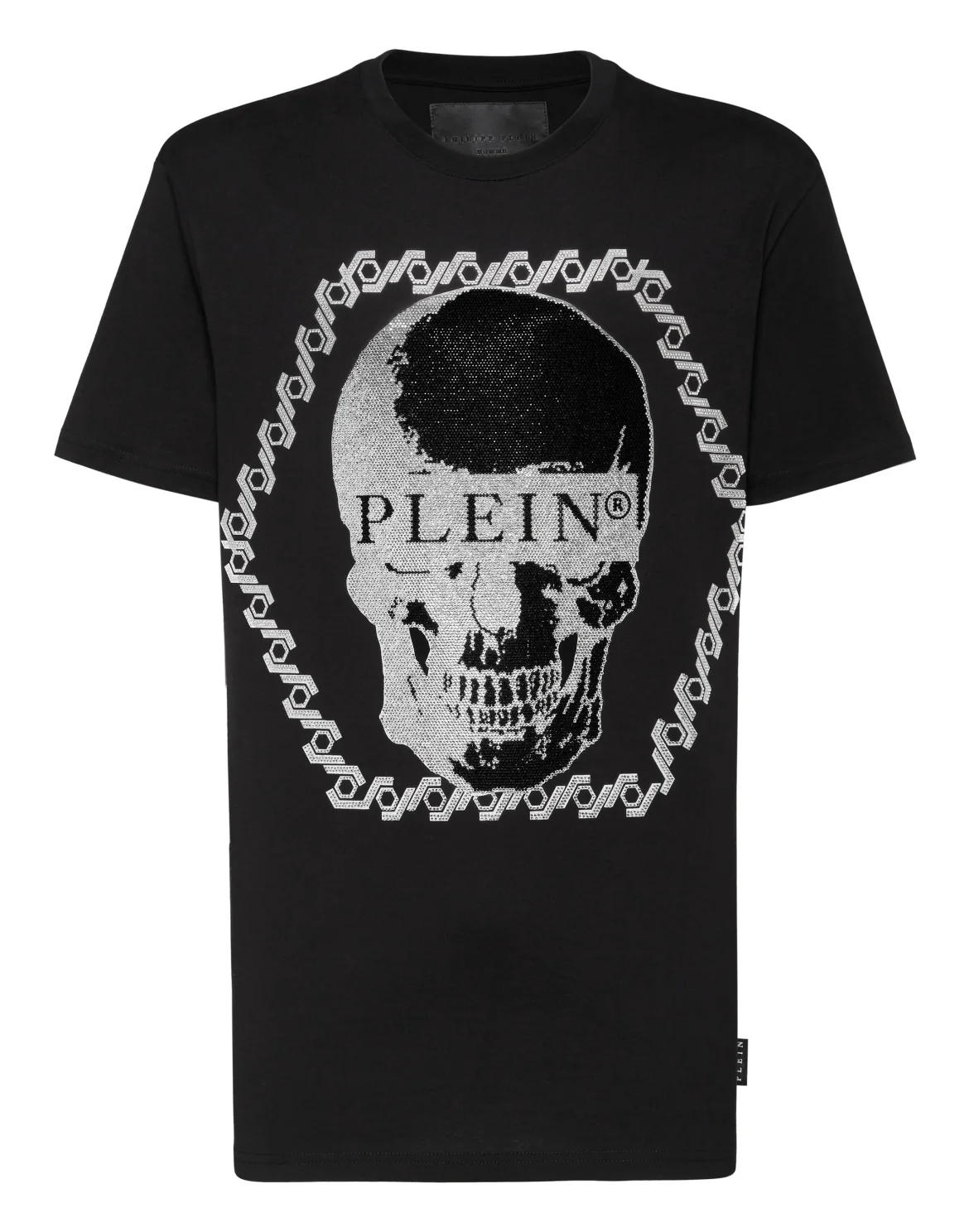 T-shirt Round Neck SS Skull crystal, цвет: Черный