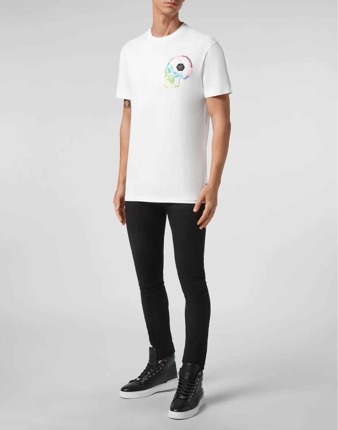 T-shirt Round Neck SS Skull, цвет: Белый