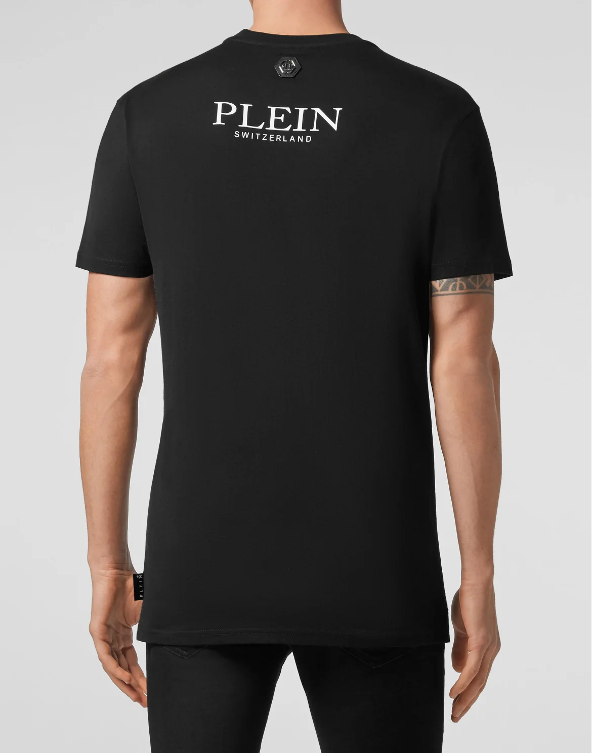 T-shirt Round Neck SS Outline Skull crystal, цвет: Черный