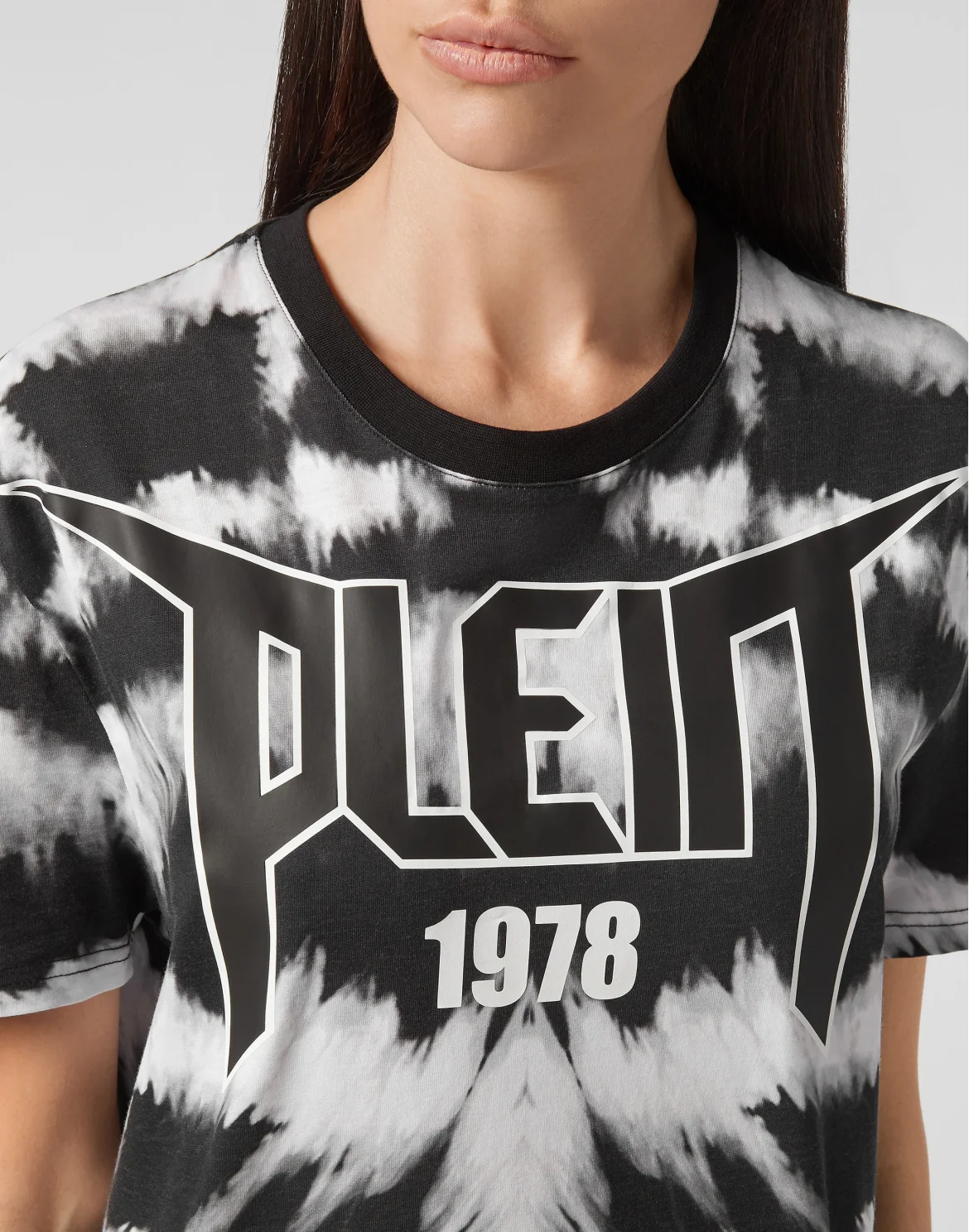 T-shirt Round Neck SS Tie dye, цвет: Черный