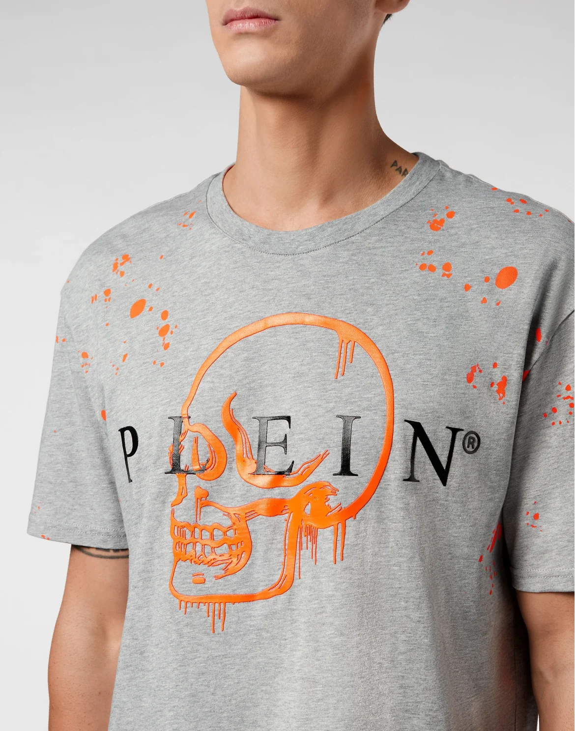 T-shirt Round Neck SS Skull, цвет: Серый
