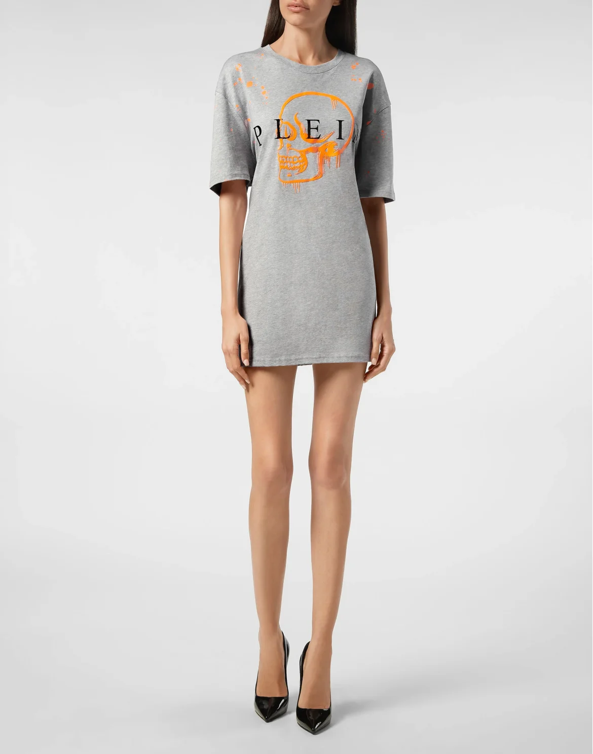 T-shirt Round Neck SS Skull, цвет: Серый