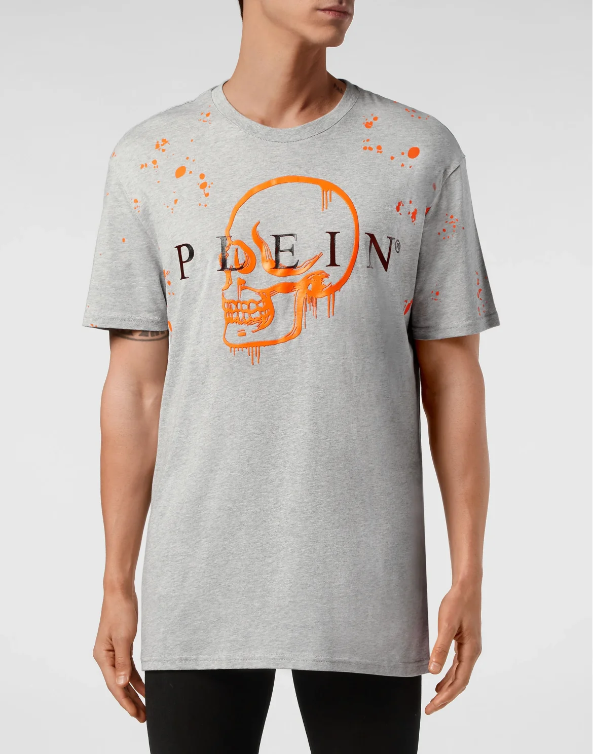 T-shirt Round Neck SS Skull, цвет: Серый