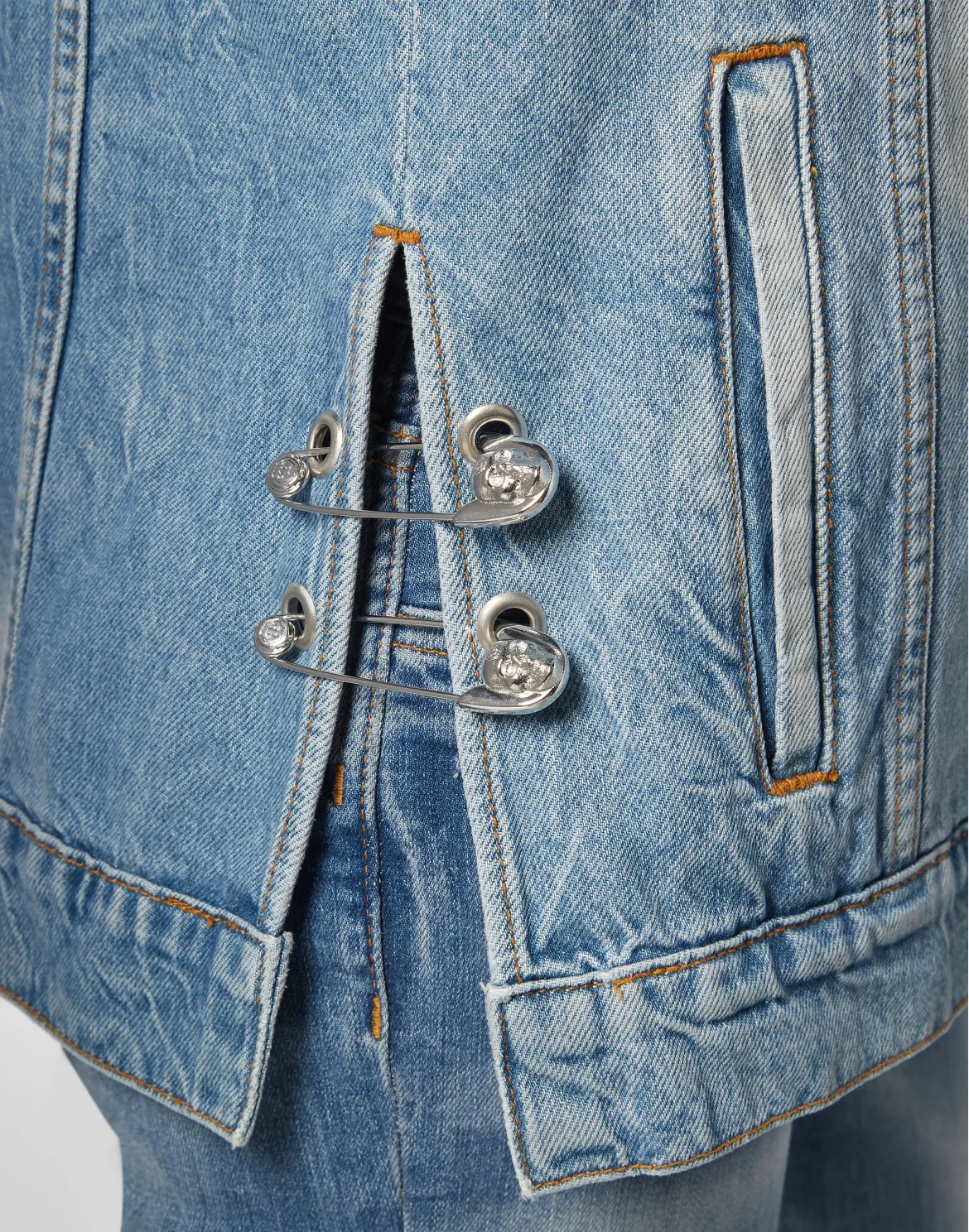 Denim vest Pins, цвет: Голубой