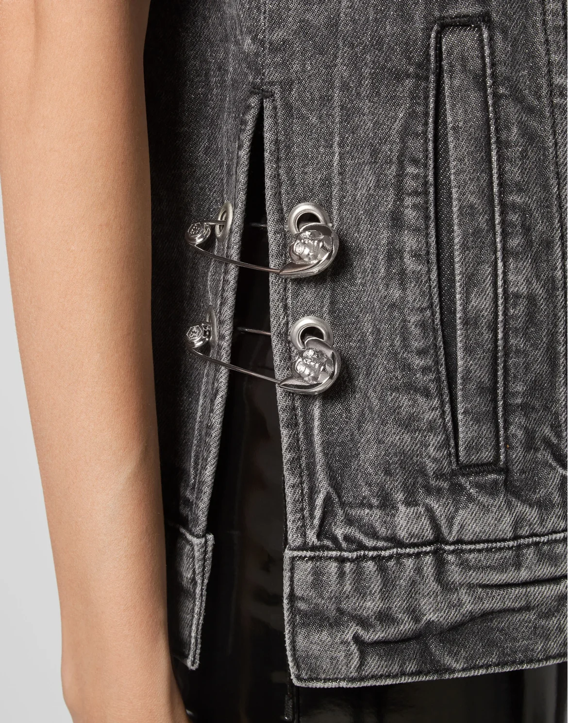 Denim vest Pins, цвет: Серый