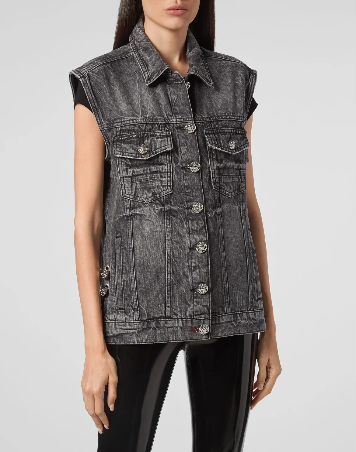 Denim vest Pins, цвет: Серый