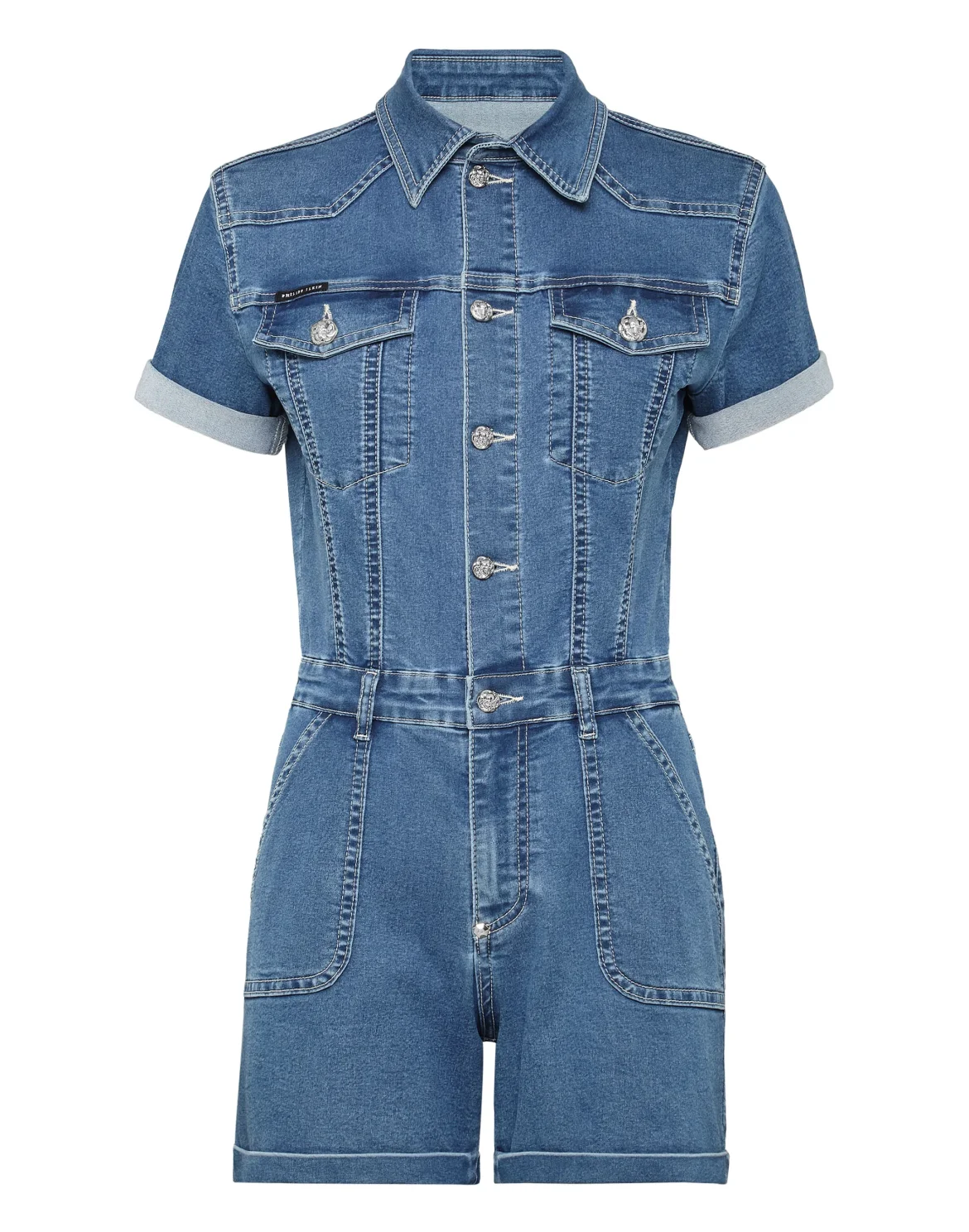Denim Jumpsuit Iconic Plein, цвет: Голубой