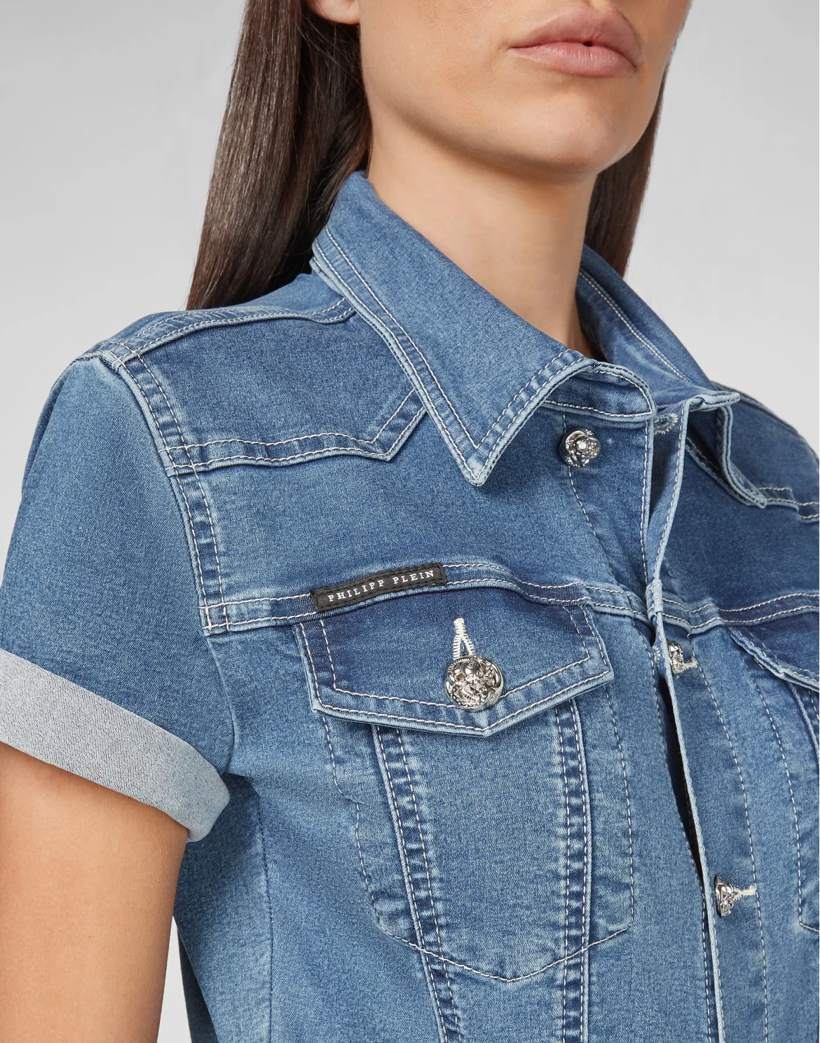 Denim Jumpsuit Iconic Plein, цвет: Голубой