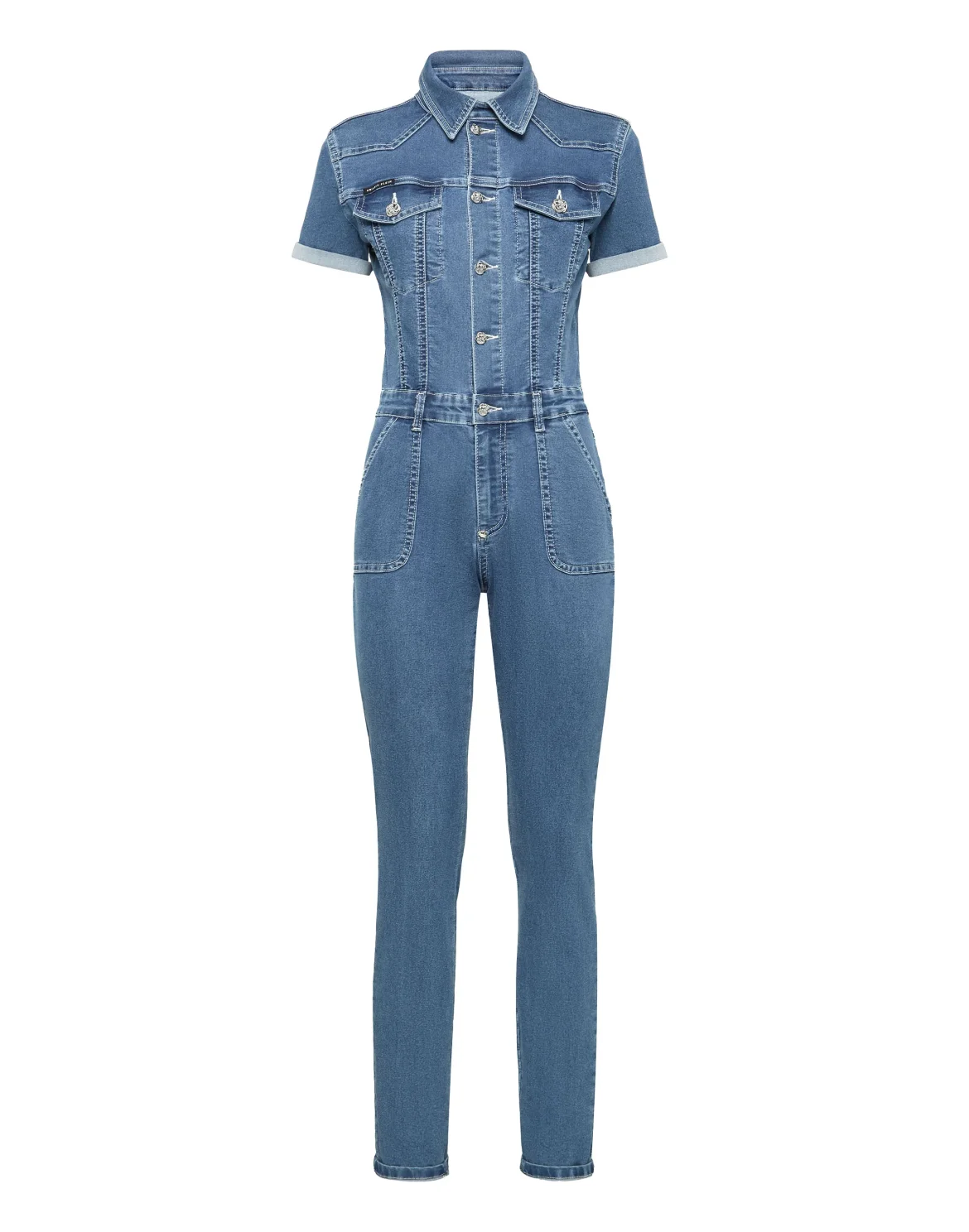 Denim Jumpsuit Iconic Plein, цвет: Голубой