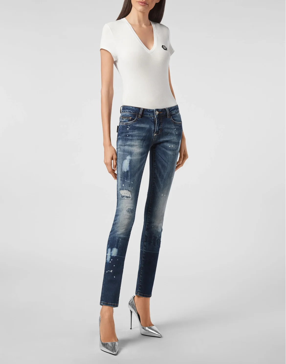 Slim Fit Iconic Plein, цвет: Синий