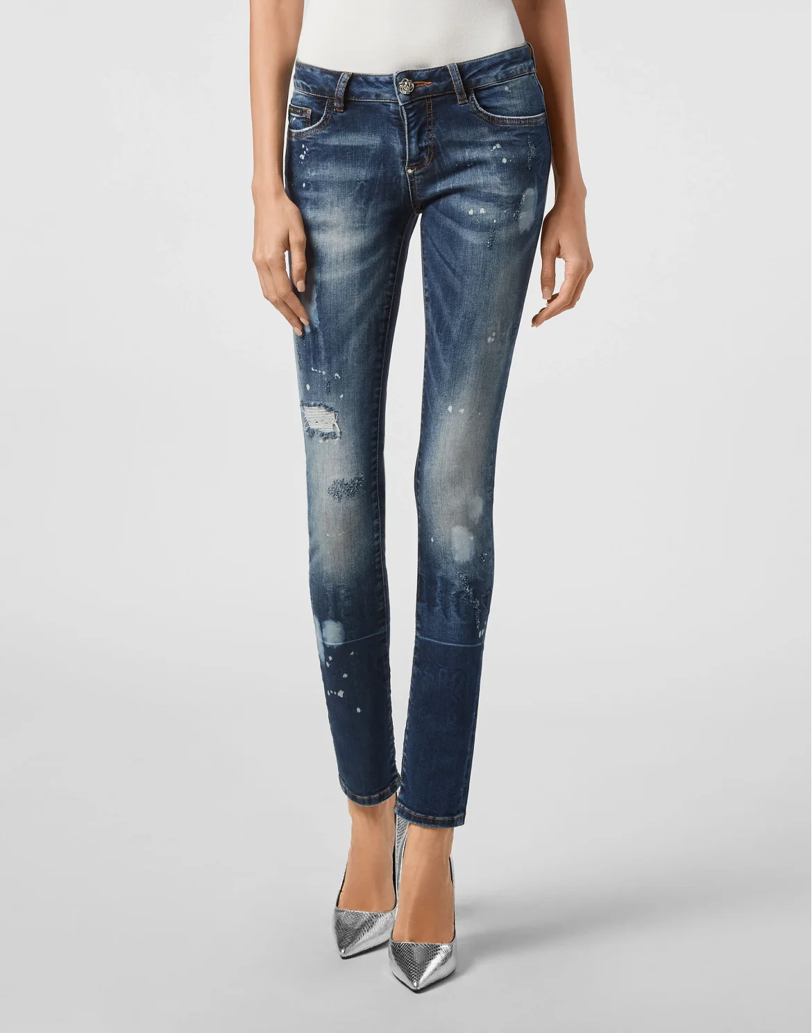 Slim Fit Iconic Plein, цвет: Синий