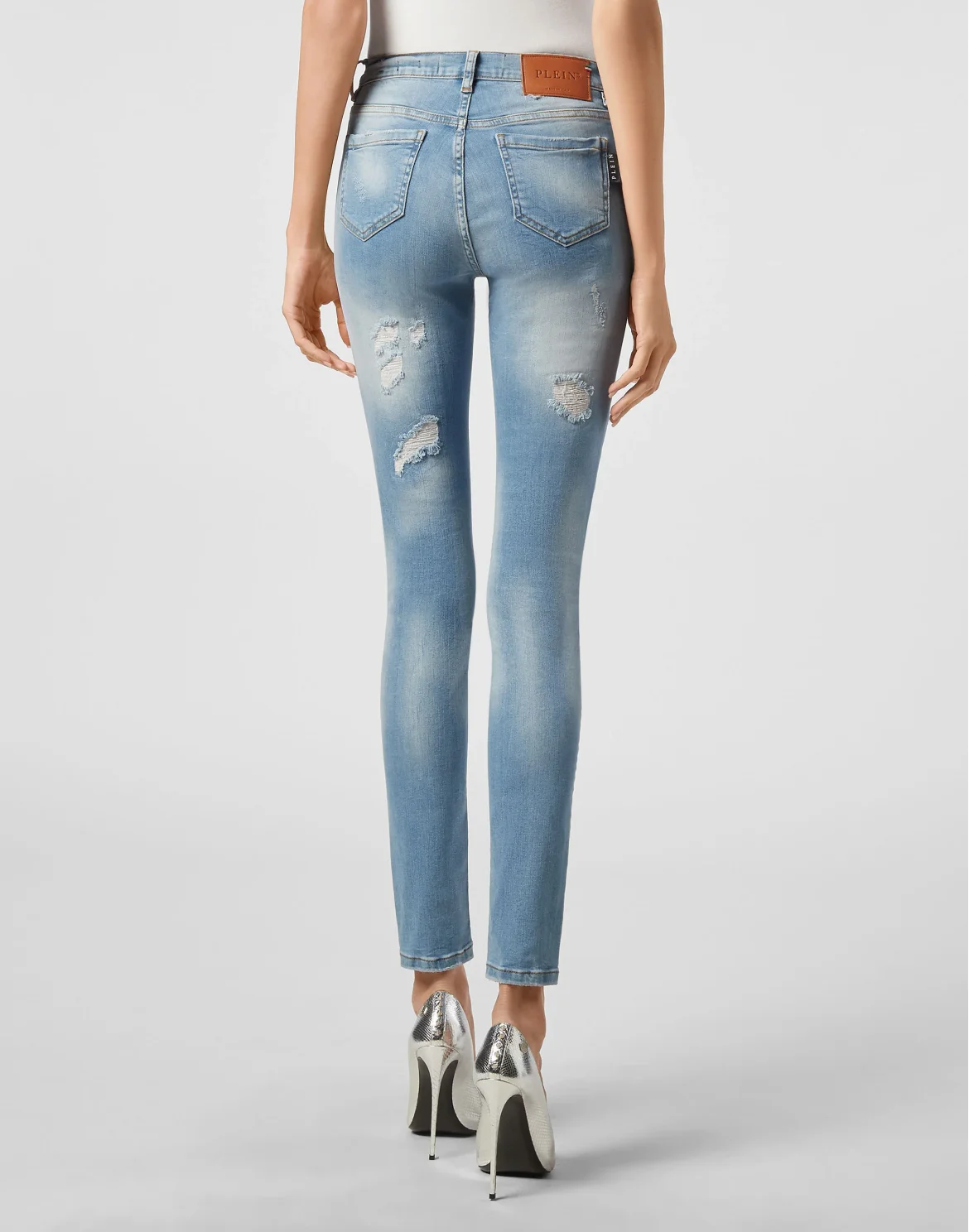 High Waist Jegging Pins Iconic Plein, цвет: Голубой
