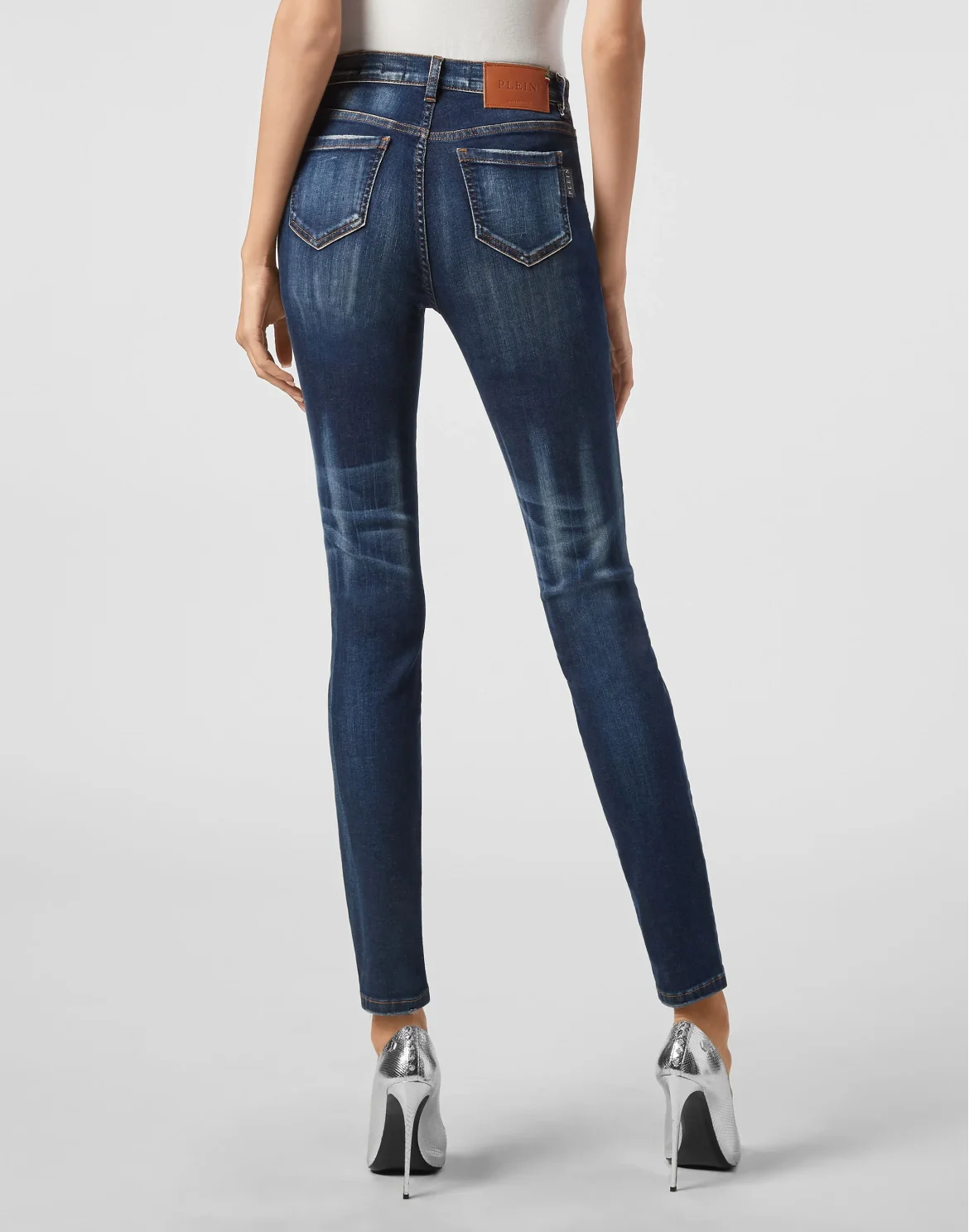 High Waist Jegging Pins Iconic Plein, цвет: Синий