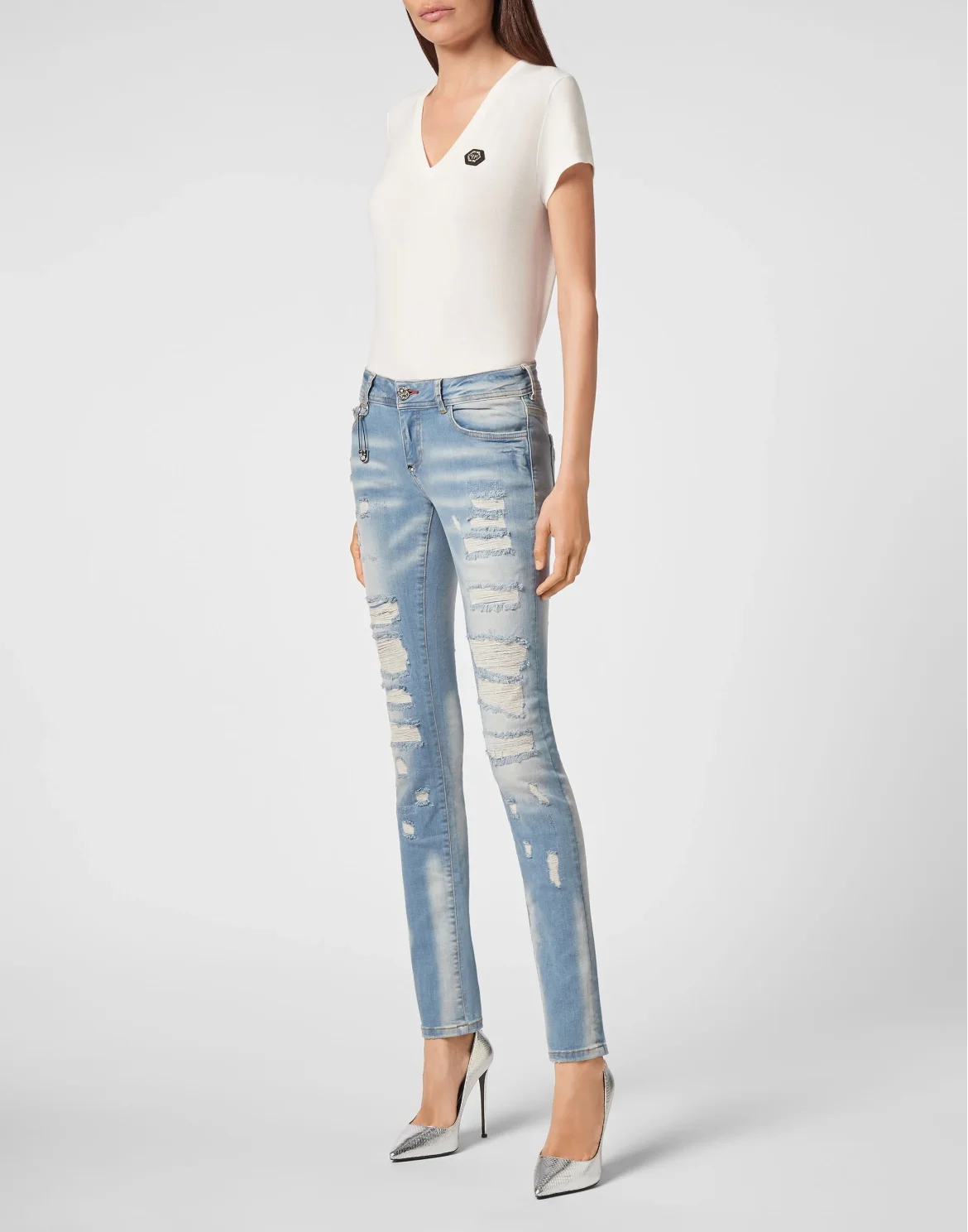 Slim Fit Pins Iconic Plein, цвет: Голубой