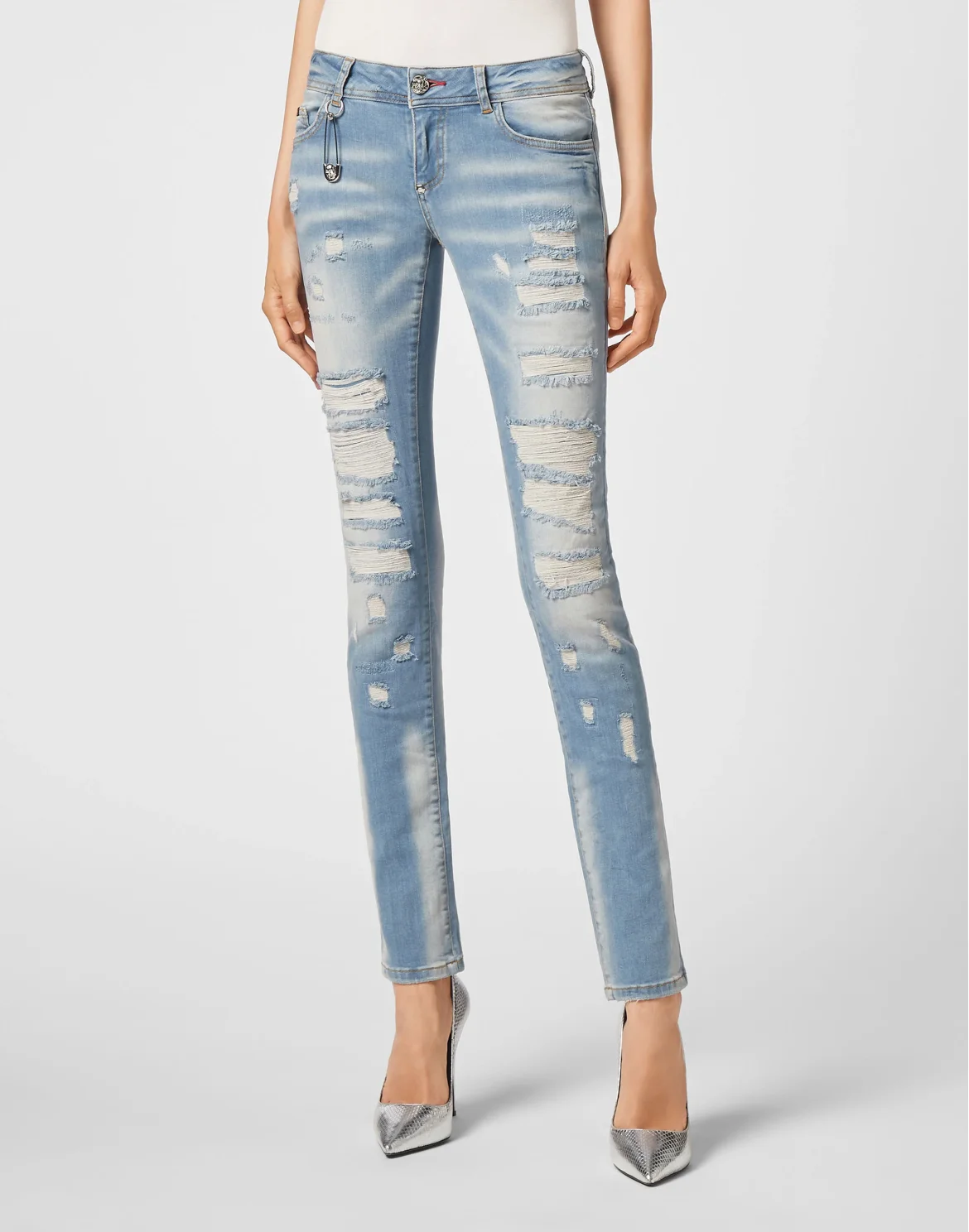 Slim Fit Pins Iconic Plein, цвет: Голубой