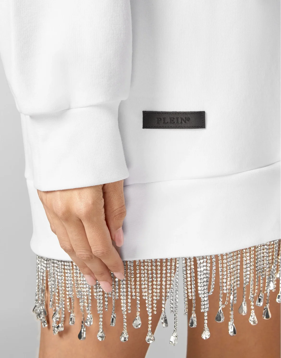 Hoodie sweatshirt Crystal Fringe, цвет: Белый