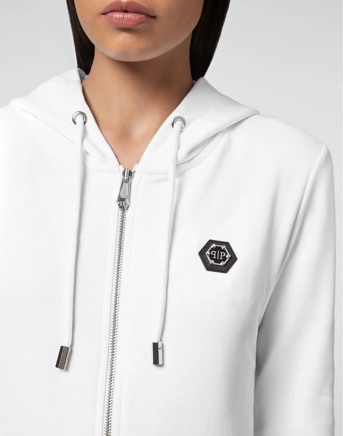 Hoodie Sweatjacket Full Zip, цвет: Белый