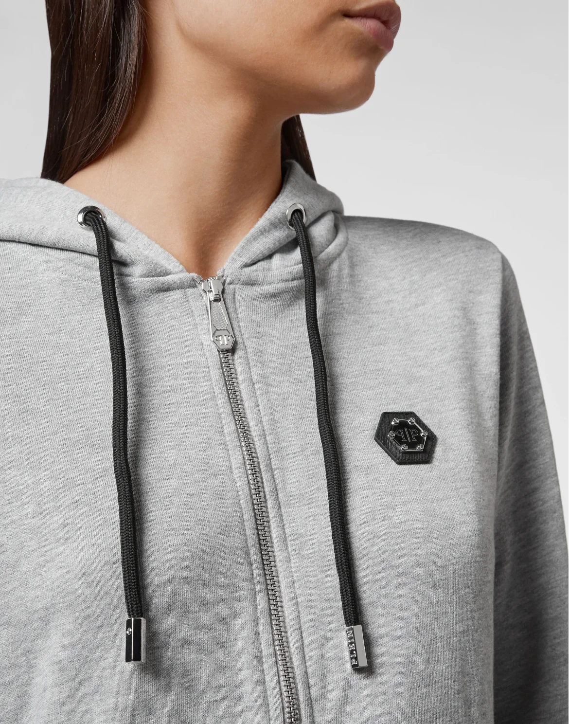 Hoodie Sweatjacket Full Zip, цвет: Серый