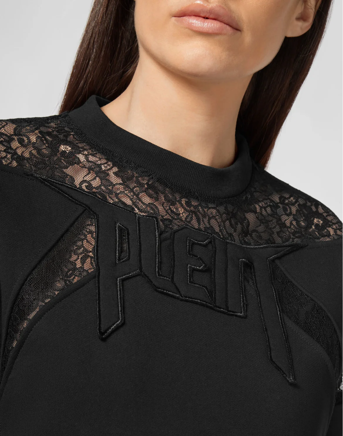 Sweatshirt LS Lace, цвет: Черный