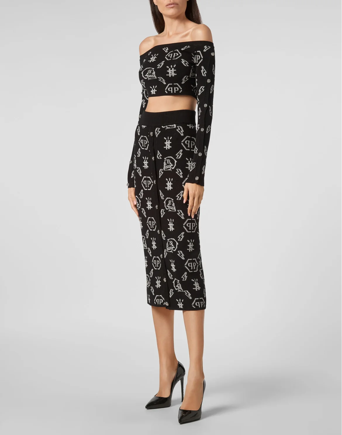 Top+Skirt Jacquard Monogram, цвет: Черный