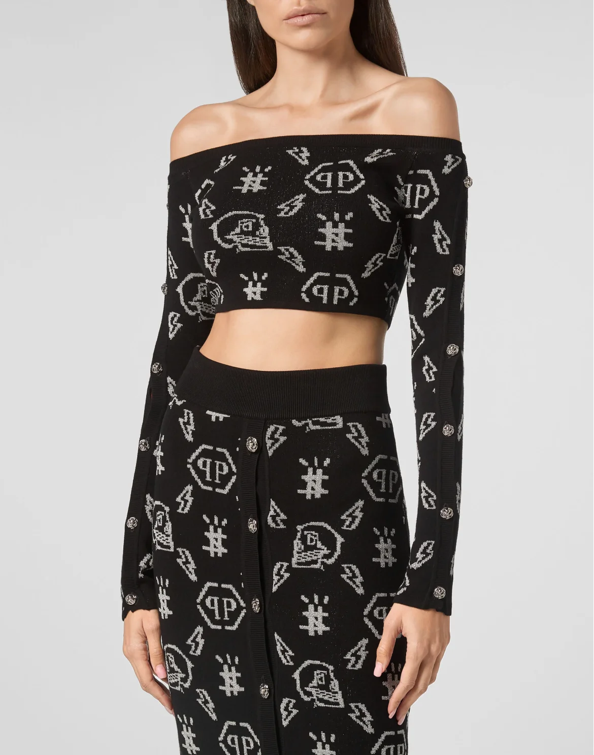Top+Skirt Jacquard Monogram, цвет: Черный