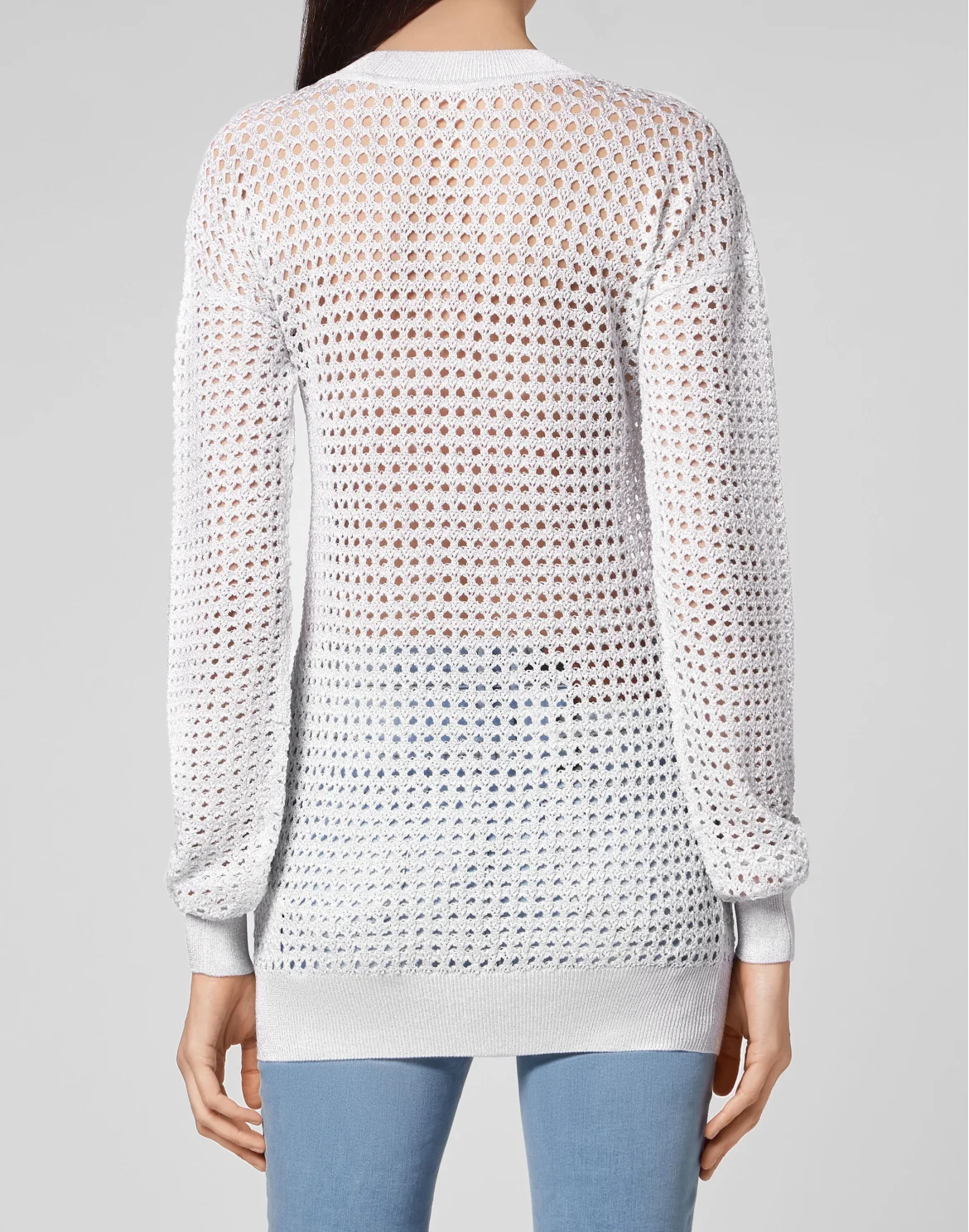 Pullover Round Neck SS Lurex, цвет: Белый