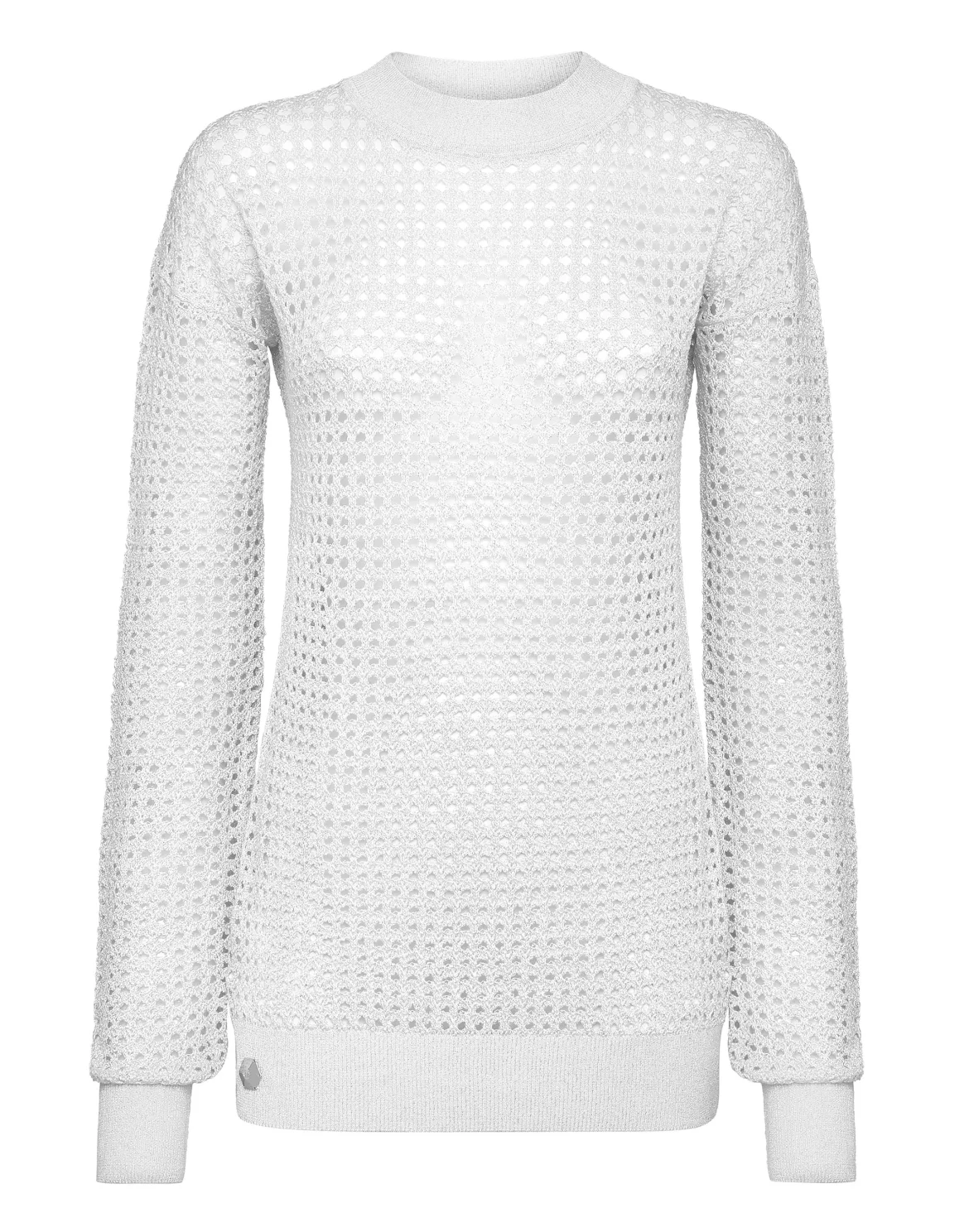 Pullover Round Neck SS Lurex, цвет: Белый