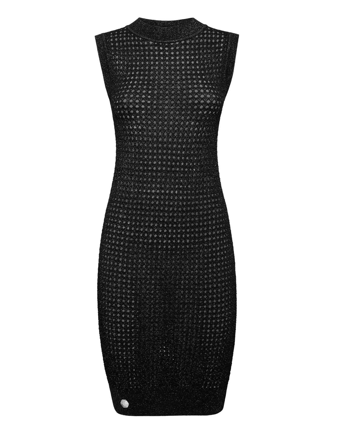 Mini Dress Sleeveless Lurex, цвет: Черный