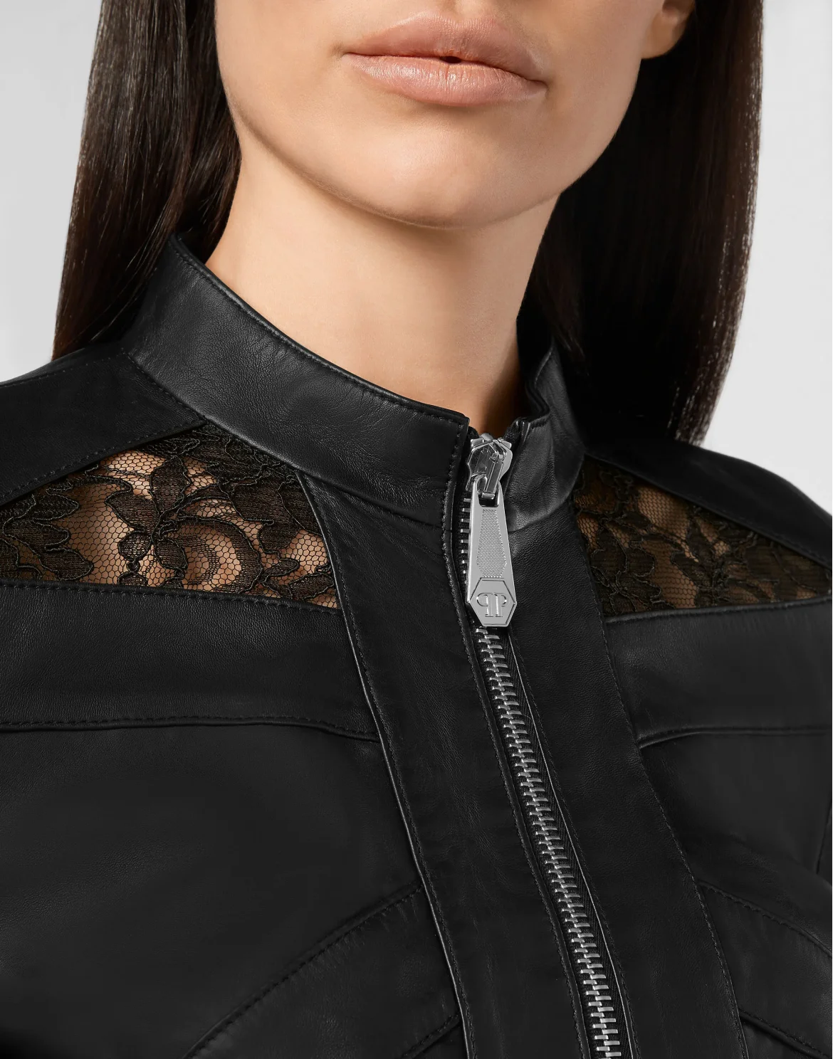 Leather Jacket Lace, цвет: Черный