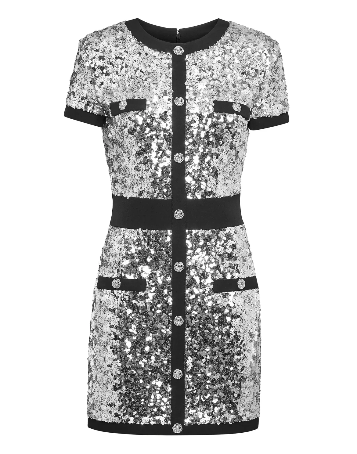 Short Dress Paillettes, цвет: Серебристый