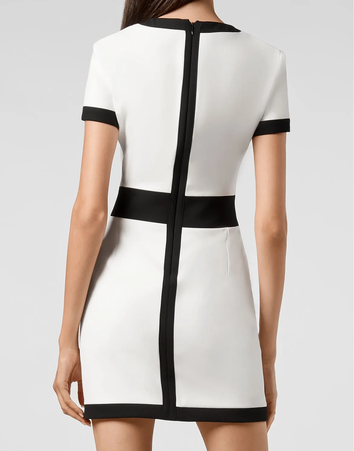 Cady Black and White Short Dress, цвет: Белый