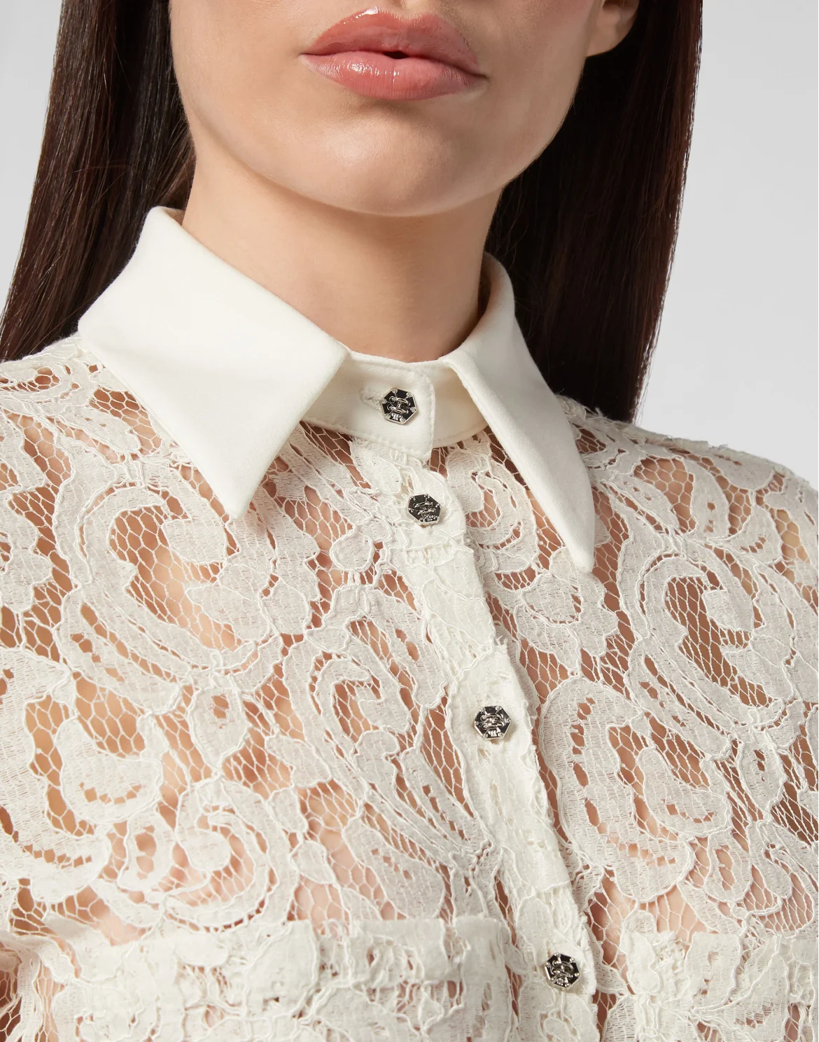Shirt LS Lace, цвет: Белый