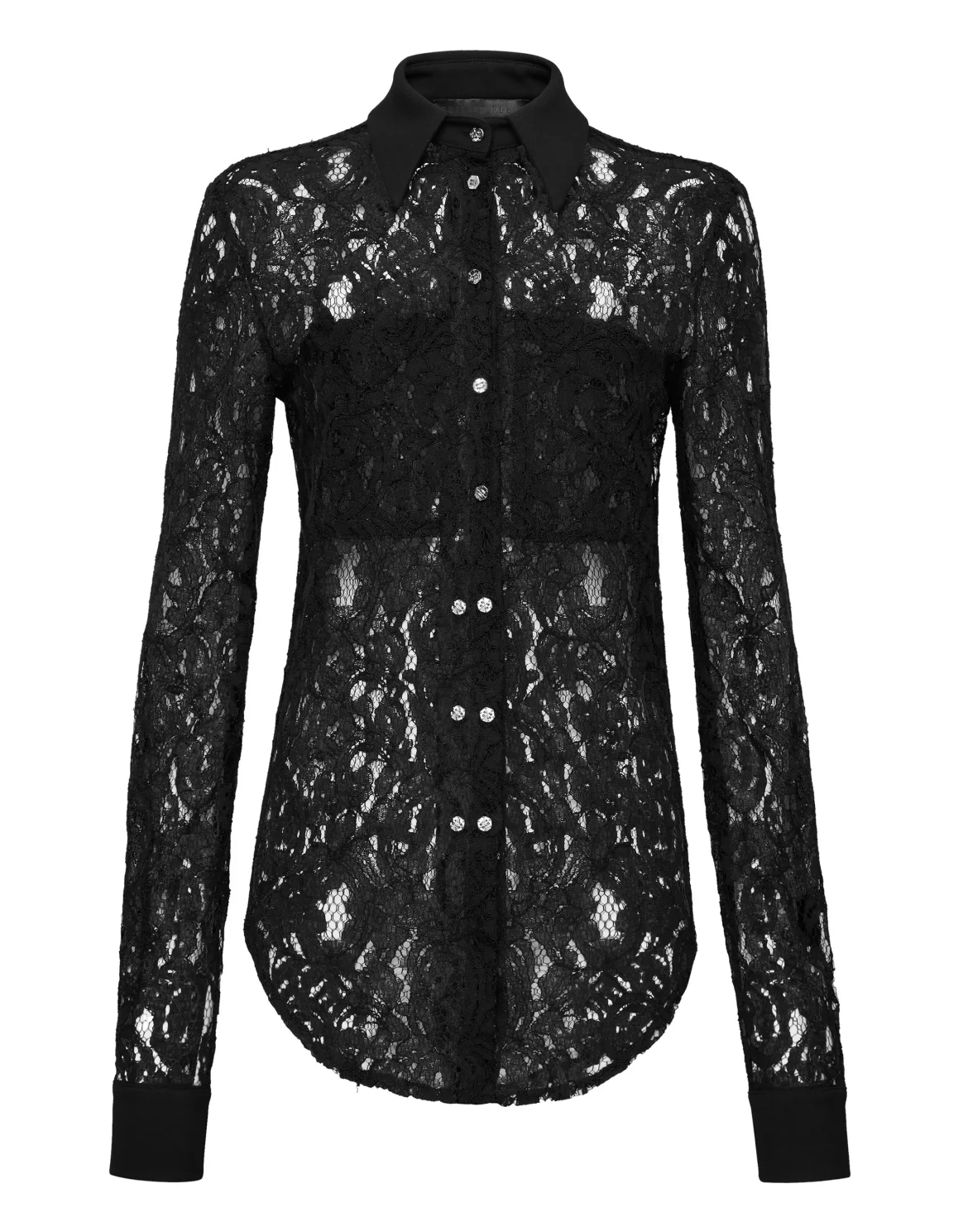 Shirt LS Lace, цвет: Черный