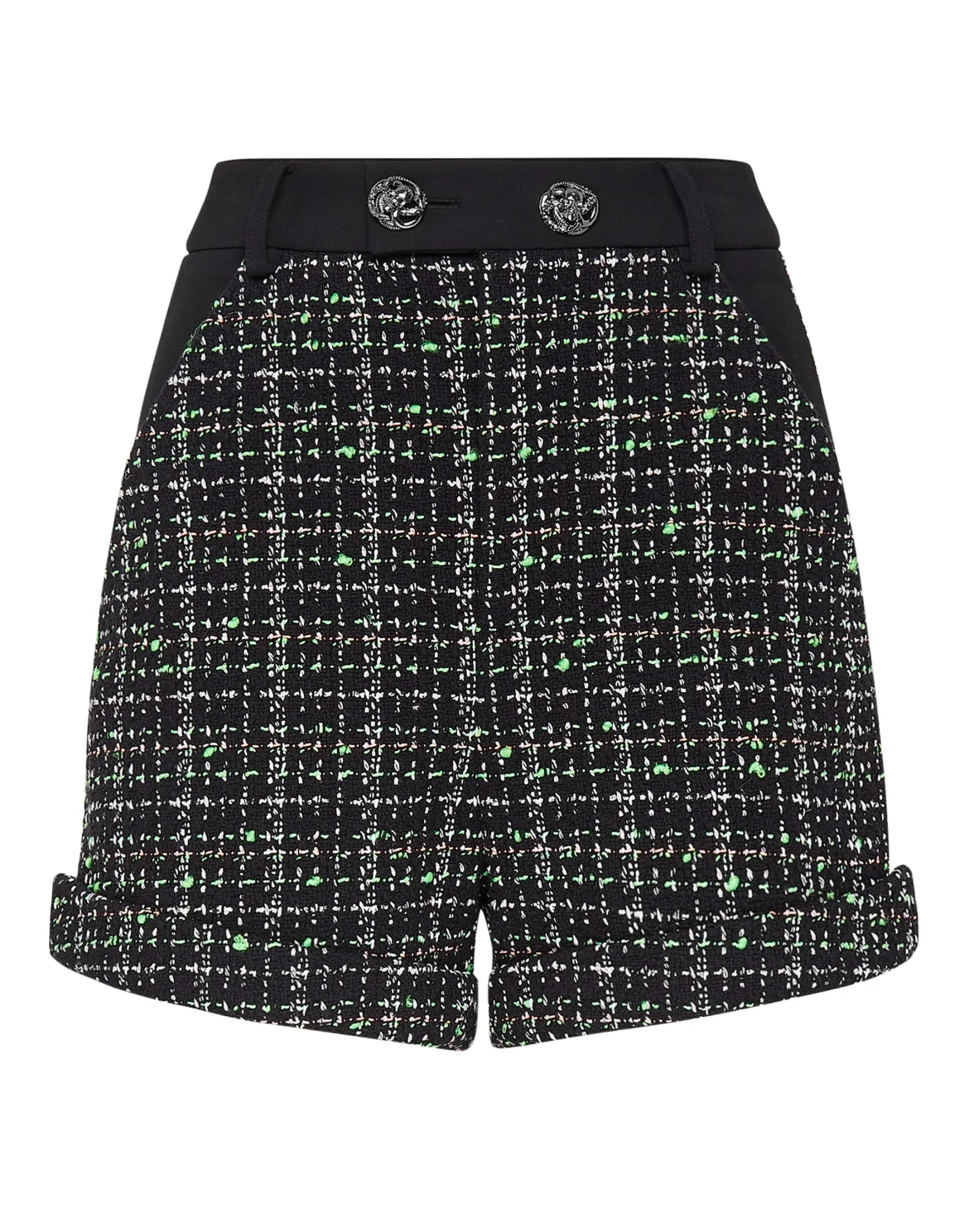 Bouclé Short Trousers, цвет: Черный