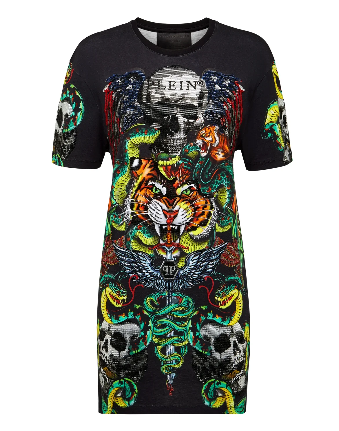 T-shirt Dress Tattoo, цвет: Черный