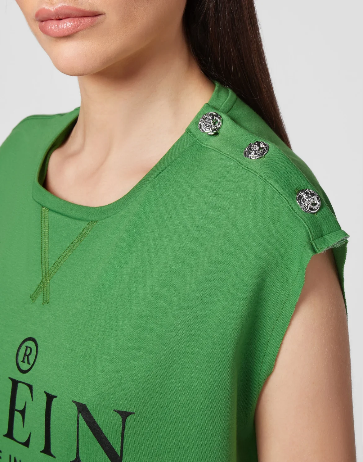 T-shirt Round Neck SS Iconic Plein, цвет: Зеленый