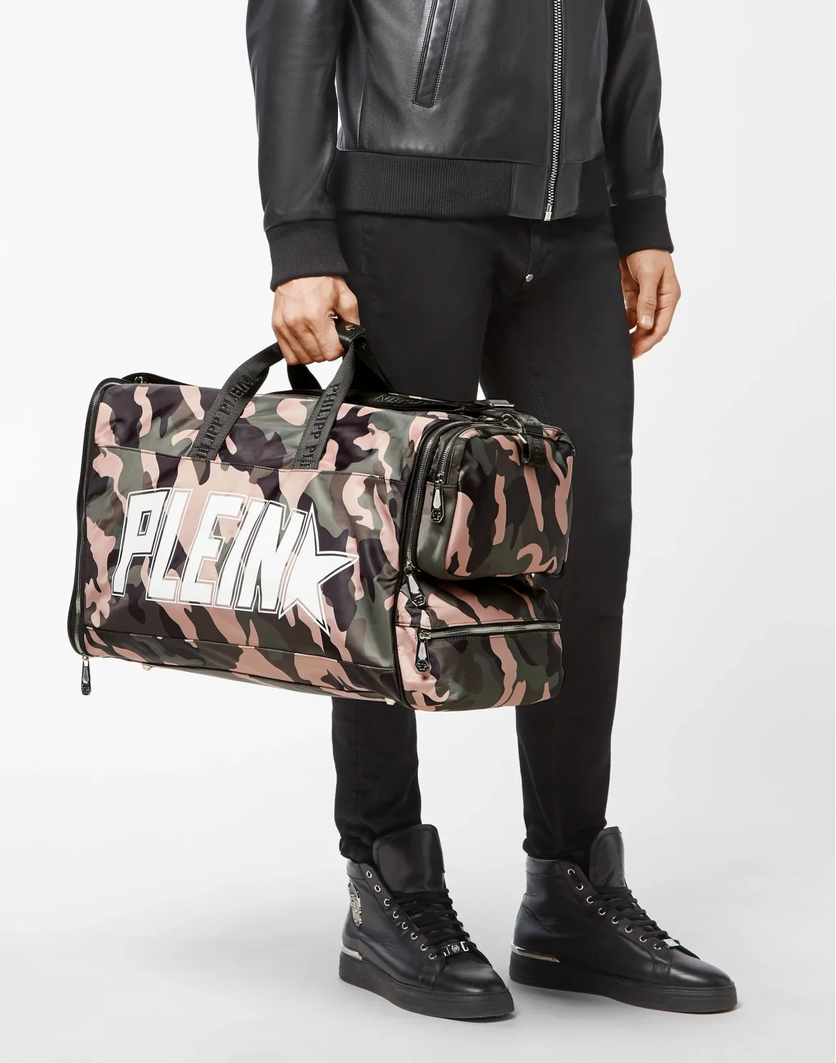 Nylon Gym Bag Iconic Plein, цвет: Камуфляж