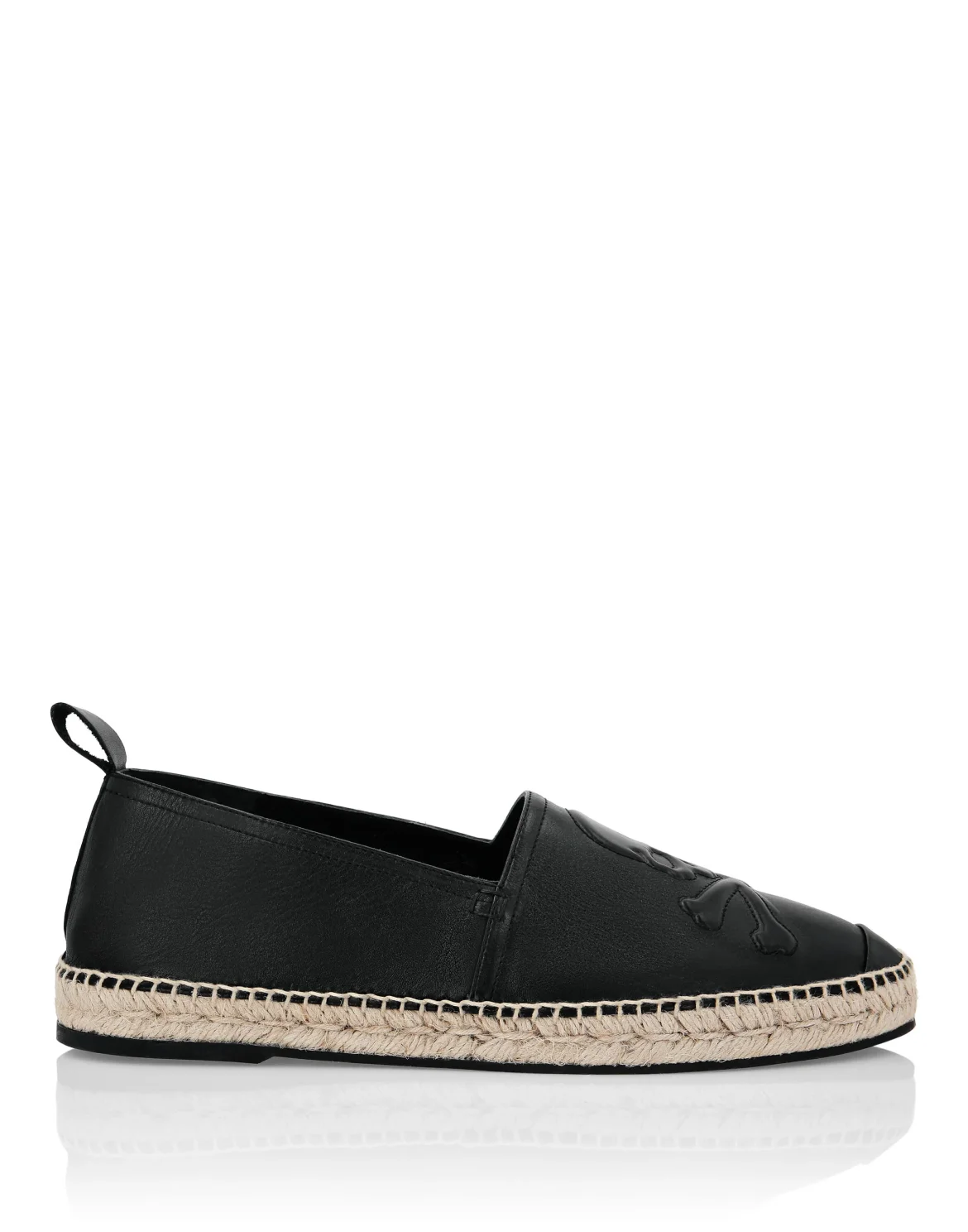 Leather Espadrillas Skull, цвет: Черный