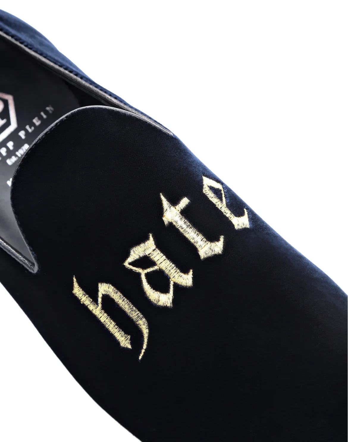 Velvet Loafers Embroidered, цвет: Синий