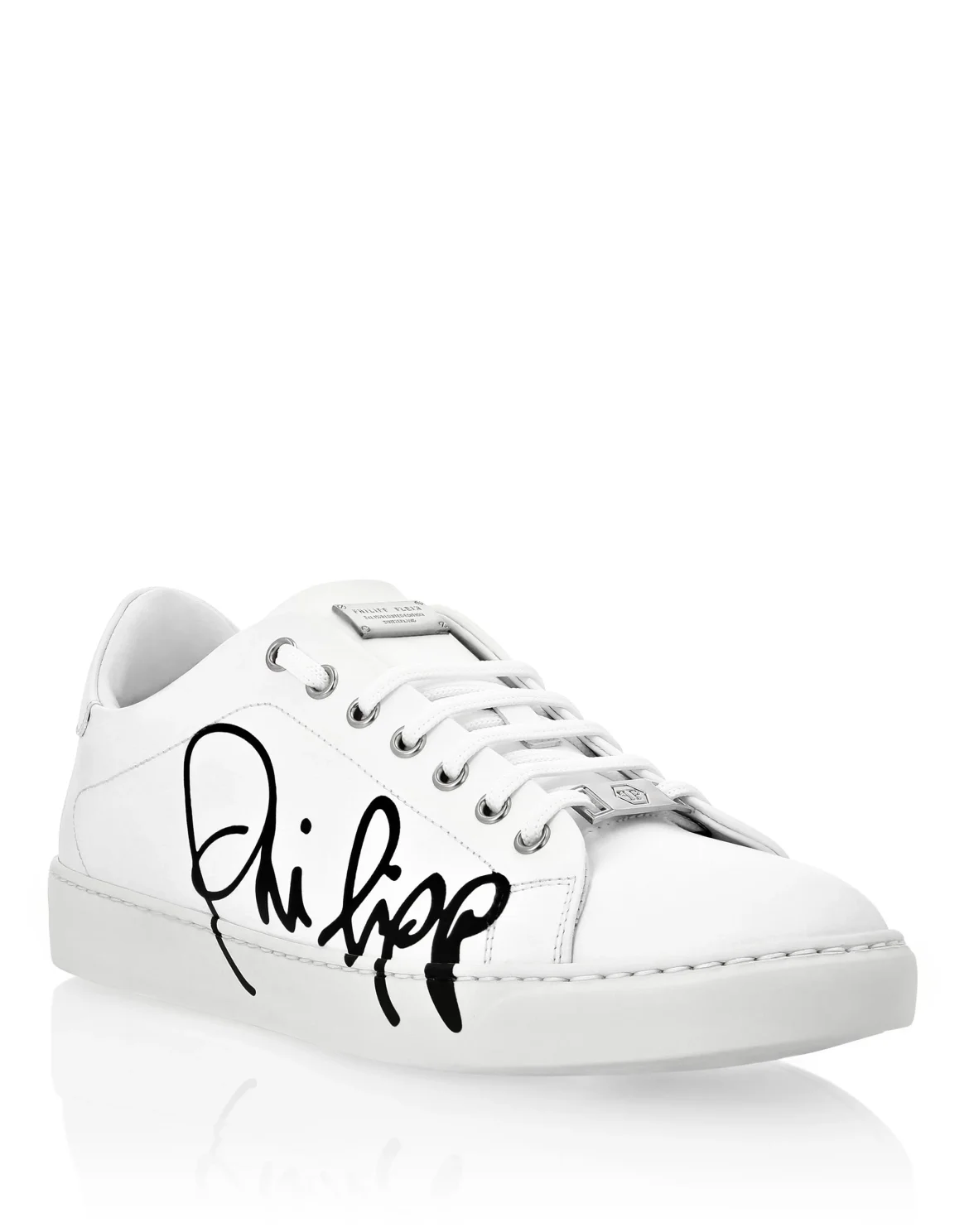 Rubber Leather Lo-Top Sneakers Signature Edition, цвет: Белый