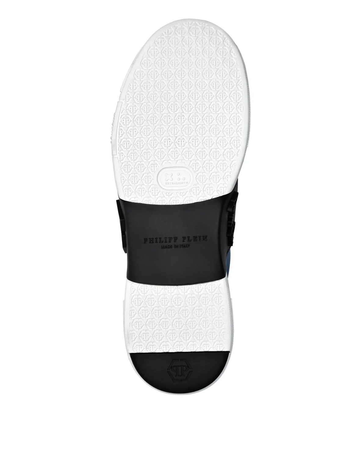 LO-TOP SNEAKERS PHANTOM KICK$ LEATHER HEXAGON ICONIC PLEIN, цвет: Синий