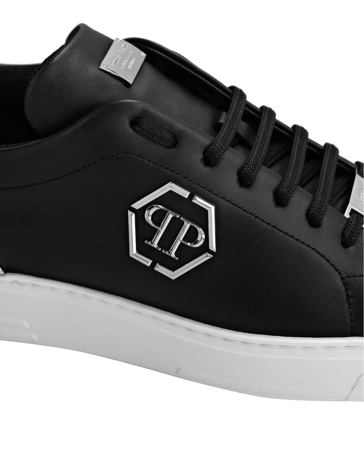 Leather Lo-Top Sneaker The Plein Original TM, цвет: Черный