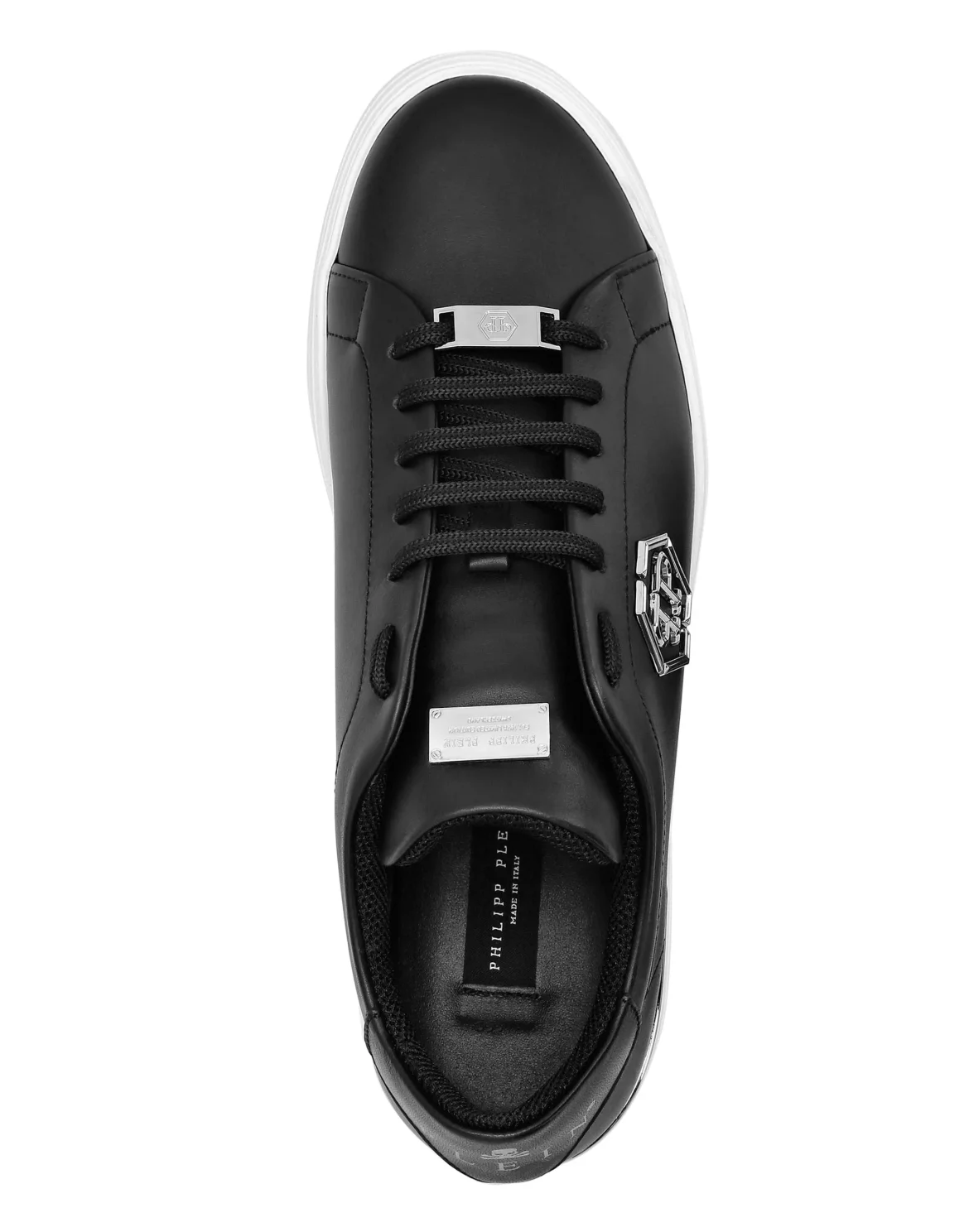 Leather Lo-Top Sneaker The Plein Original TM, цвет: Черный
