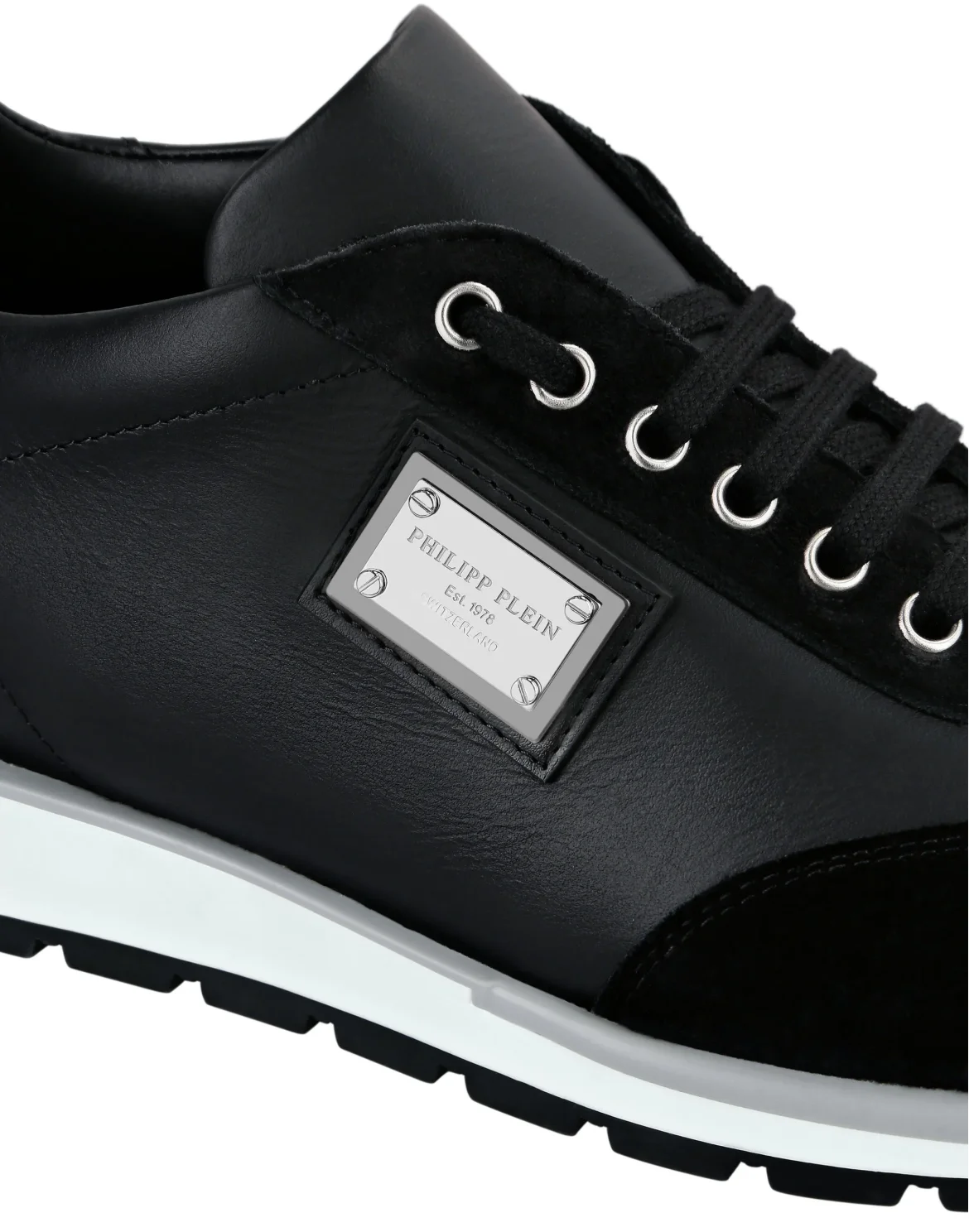 Leather Runner Philipp Plein TM, цвет: Черный