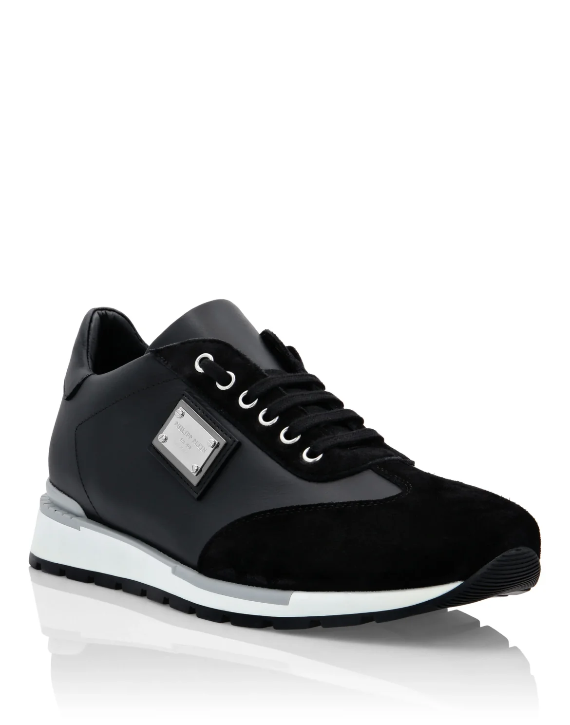 Leather Runner Philipp Plein TM, цвет: Черный